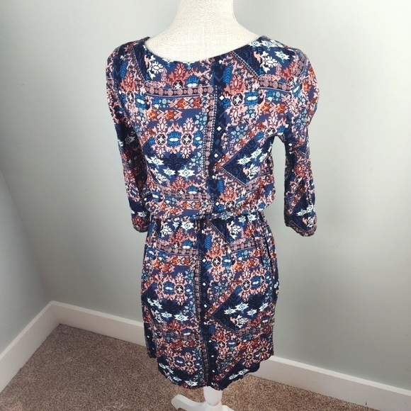 Divided By H&M Women’s Multicolor Elastic Waist Dress With Pockets Size 2 - Picture 4 of 8